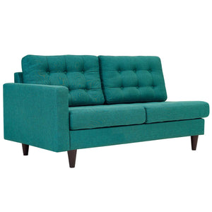 ModwayModway Empress Left-Facing Upholstered Fabric Loveseat EEI-2589 EEI-2589-TEA- BetterPatio.com