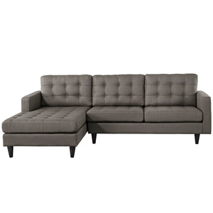 ModwayModway Empress Left-Facing Upholstered Fabric Sectional Sofa EEI-1666 EEI-1666-GRA- BetterPatio.com