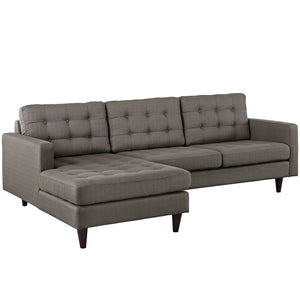 ModwayModway Empress Left-Facing Upholstered Fabric Sectional Sofa EEI-1666 EEI-1666-GRA- BetterPatio.com