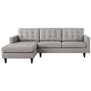 ModwayModway Empress Left-Facing Upholstered Fabric Sectional Sofa EEI-1666 EEI-1666-LGR- BetterPatio.com