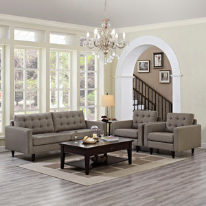 ModwayModway Empress Sofa and Armchairs Set of 3 EEI-1314 EEI-1314-GRA- BetterPatio.com