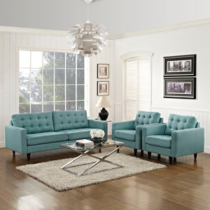 ModwayModway Empress Sofa and Armchairs Set of 3 EEI-1314 EEI-1314-LAG- BetterPatio.com