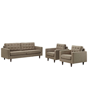 ModwayModway Empress Sofa and Armchairs Set of 3 EEI-1314 EEI-1314-OAT- BetterPatio.com