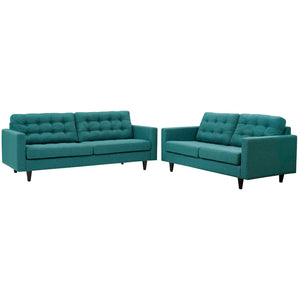 ModwayModway Empress Sofa and Loveseat Set of 2 EEI-3317 EEI-3317-TEA- BetterPatio.com