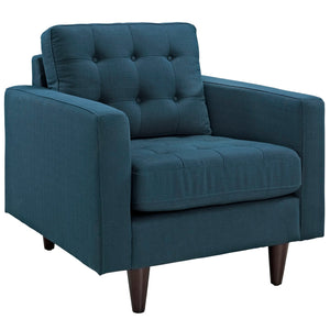 ModwayModway Empress Upholstered Fabric Armchair EEI-1013 EEI-1013-AZU- BetterPatio.com