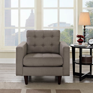 ModwayModway Empress Upholstered Fabric Armchair EEI-1013 EEI-1013-GRA- BetterPatio.com