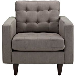 ModwayModway Empress Upholstered Fabric Armchair EEI-1013 EEI-1013-GRA- BetterPatio.com