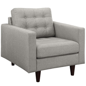 ModwayModway Empress Upholstered Fabric Armchair EEI-1013 EEI-1013-LGR- BetterPatio.com