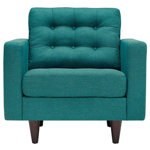 ModwayModway Empress Upholstered Fabric Armchair EEI-1013 EEI-1013-TEA- BetterPatio.com