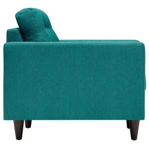 ModwayModway Empress Upholstered Fabric Armchair EEI-1013 EEI-1013-TEA- BetterPatio.com