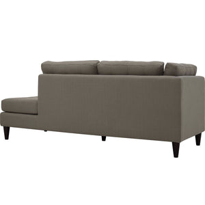 ModwayModway Empress Upholstered Fabric Right Facing Bumper EEI-2612 EEI-2612-GRA- BetterPatio.com