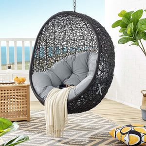 ModwayModway Encase Swing Outdoor Patio Lounge Chair Without Stand EEI-3636 EEI-3636-BLK-GRY- BetterPatio.com