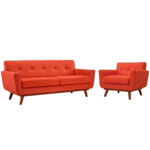 ModwayModway Engage Armchair and Loveseat Set of 2 EEI-1346 EEI-1346-ATO- BetterPatio.com