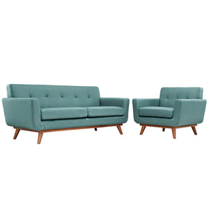 ModwayModway Engage Armchair and Loveseat Set of 2 EEI-1346 EEI-1346-LAG- BetterPatio.com
