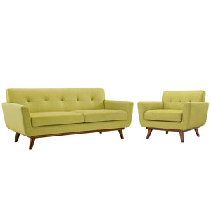 ModwayModway Engage Armchair and Loveseat Set of 2 EEI-1346 EEI-1346-WHE- BetterPatio.com