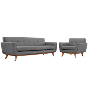 ModwayModway Engage Armchair and Sofa Set of 2 EEI-1344 EEI-1344-GRY- BetterPatio.com