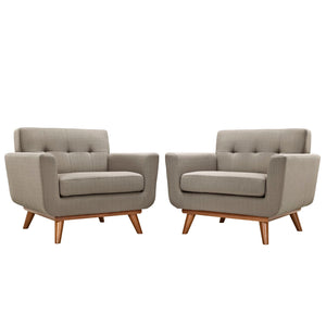 ModwayModway Engage Armchair Wood Set of 2 EEI-1284 EEI-1284-GRA- BetterPatio.com