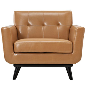 ModwayModway Engage Bonded Leather Armchair EEI-1336 EEI-1336-TAN- BetterPatio.com