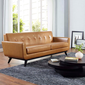 ModwayModway Engage Bonded Leather Sofa EEI-1338 EEI-1338-TAN- BetterPatio.com