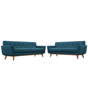 ModwayModway Engage Loveseat and Sofa Set of 2 EEI-1348 EEI-1348-AZU- BetterPatio.com