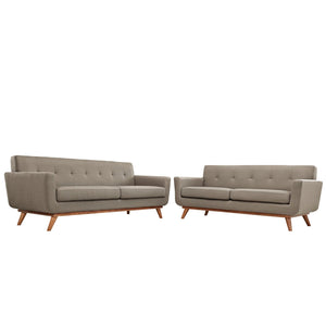 ModwayModway Engage Loveseat and Sofa Set of 2 EEI-1348 EEI-1348-GRA- BetterPatio.com