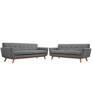 ModwayModway Engage Loveseat and Sofa Set of 2 EEI-1348 EEI-1348-GRY- BetterPatio.com