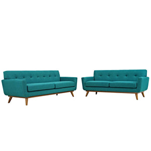 ModwayModway Engage Loveseat and Sofa Set of 2 EEI-1348 EEI-1348-TEA- BetterPatio.com