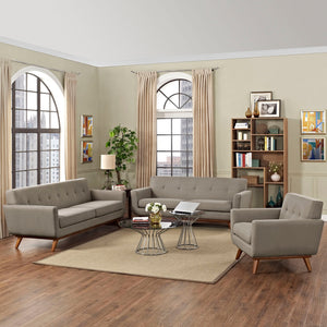 ModwayModway Engage Sofa Loveseat and Armchair Set of 3 EEI-1349 EEI-1349-GRA- BetterPatio.com