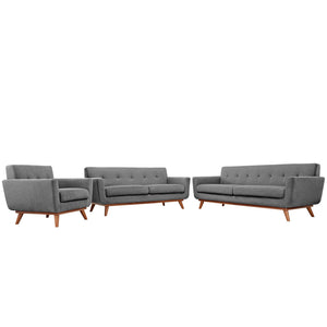 ModwayModway Engage Sofa Loveseat and Armchair Set of 3 EEI-1349 EEI-1349-GRY- BetterPatio.com