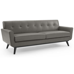 ModwayModway Engage Top-Grain Leather Living Room Lounge Sofa EEI-3733 EEI-3733-GRY- BetterPatio.com