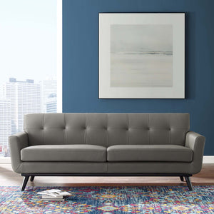 ModwayModway Engage Top-Grain Leather Living Room Lounge Sofa EEI-3733 EEI-3733-GRY- BetterPatio.com