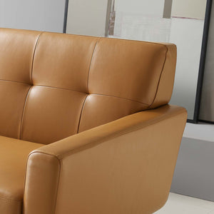 ModwayModway Engage Top-Grain Leather Living Room Lounge Sofa EEI-3733 EEI-3733-TAN- BetterPatio.com