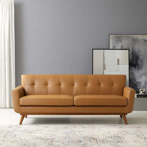 ModwayModway Engage Top-Grain Leather Living Room Lounge Sofa EEI-3733 EEI-3733-TAN- BetterPatio.com