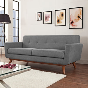 ModwayModway Engage Upholstered Fabric Loveseat EEI-1179 EEI-1179-GRY- BetterPatio.com