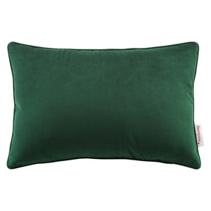 ModwayModway Enhance 18" Lumbar Performance Velvet Throw Pillow EEI-4703 EEI-4703-GRN- BetterPatio.com