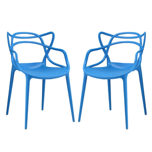 ModwayModway Entangled Dining Set Set of 2 EEI-2347 EEI-2347-BLU-SET- BetterPatio.com