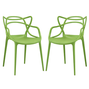 ModwayModway Entangled Dining Set Set of 2 EEI-2347 EEI-2347-GRN-SET- BetterPatio.com