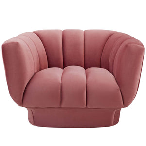 ModwayModway Entertain Vertical Channel Tufted Performance Velvet Armchair EEI-3352 EEI-3352-DUS- BetterPatio.com