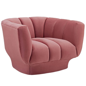 ModwayModway Entertain Vertical Channel Tufted Performance Velvet Armchair EEI-3352 EEI-3352-DUS- BetterPatio.com