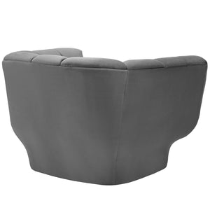 ModwayModway Entertain Vertical Channel Tufted Performance Velvet Armchair EEI-3352 EEI-3352-GRY- BetterPatio.com