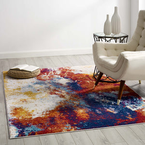 ModwayModway Entourage Adeline Contemporary Modern Abstract 5x8 Area Rug R-1167-58 R-1167A-58- BetterPatio.com