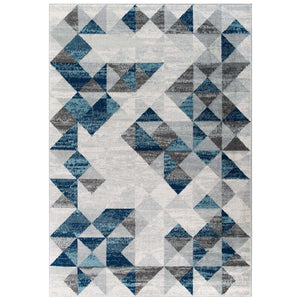 ModwayModway Entourage Elettra Distressed Geometric Triangle Mosaic 5x8 Area Rug R-1176-58 R-1176B-58- BetterPatio.com