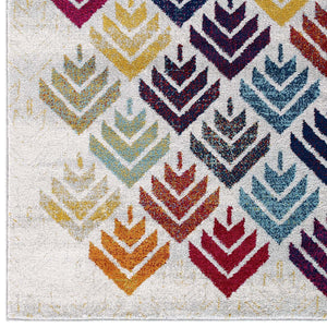 ModwayModway Entourage Florin Abstract Floral 5x8 Area Rug R-1166-58 R-1166A-58- BetterPatio.com