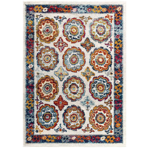 ModwayModway Entourage Odile Distressed Floral Moroccan Trellis 5x8 Area Rug R-1168-58 R-1168A-58- BetterPatio.com