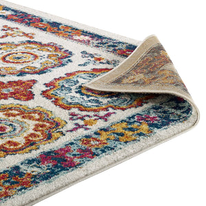 ModwayModway Entourage Odile Distressed Floral Moroccan Trellis 8x10 Area Rug R-1168-810 R-1168A-810- BetterPatio.com