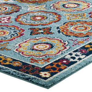 ModwayModway Entourage Odile Distressed Floral Moroccan Trellis 8x10 Area Rug R-1168-810 R-1168B-810- BetterPatio.com