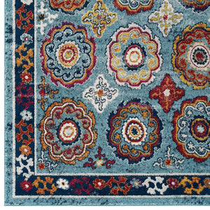 ModwayModway Entourage Odile Distressed Floral Moroccan Trellis 8x10 Area Rug R-1168-810 R-1168B-810- BetterPatio.com