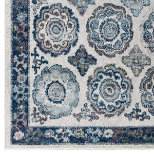 ModwayModway Entourage Odile Distressed Floral Moroccan Trellis 8x10 Area Rug R-1168-810 R-1168C-810- BetterPatio.com