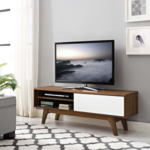 ModwayModway Envision 48 TV Stand EEI-2538 EEI-2538-WAL-WHI- BetterPatio.com