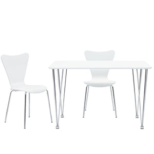 ModwayModway Ernie Dining Side Chair EEI-537 EEI-537-WHI- BetterPatio.com